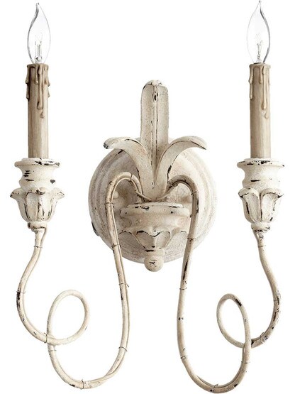Salento Double Wall Sconce in Persian White.